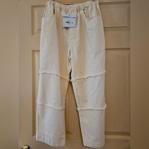 NWT Roucha Doshi Denim Ecru Pants -size AA